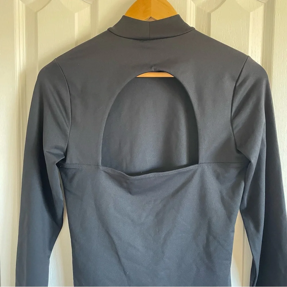 Abercrombie & Fitch Soft Collection Long Sleeve Bodysuit Womens M Black Cutout - Picture 11 of 15